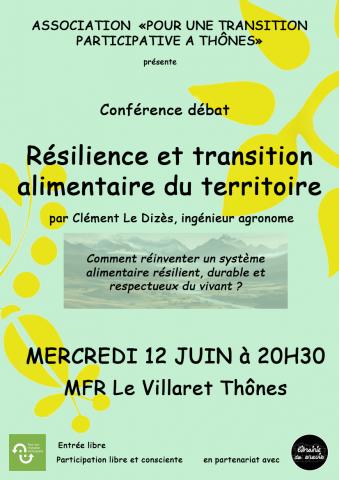 conférence résilience alimentaire le 12 juin